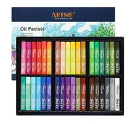 Artme Lot de 36 bâtons de peinture pastel à l'huile Couleurs vives Couleurs intenses Texture mélangable pour toile et papier Haute couverture Pastels professionnels à base d'huile pour peinture