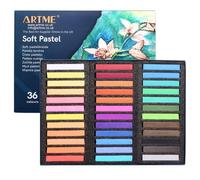 Artme Pastels Tendres 36pcs, couleurs vives assorties, idéaux pour l'art, l'artisanat et les croquis