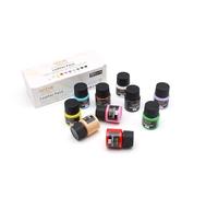 Artme Peinture Acrylique Cuir 10 couleurs 20 ml x10, Imperméable, Convient pour Simili Cuir, Bois, Plastique, Textile, Pierre, Poterie et Vinyle