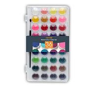 Artme Peinture Aquarelle 36 Couleurs, Pinceau Inclus, Palette Portable pour Artistes, Couleurs Haute Pigmentation, Faible Décoloration