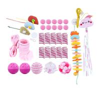 Artmitz Ensemble de jouets interactifs pour chat - Ensemble de 31 jouets pour chat avec jouet à suspendre à la porte, clochette, balles pelucheuses, ressorts, bâton de dentition et souris à herbe à