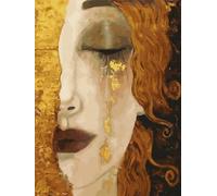 Artnapi Kit de peinture diamant 5D à faire soi-même | Images de peinture diamant | Gustav Klimt. Larmes d'or 30 x 40 | Peinture diamant peinture par numéros | Mosaïque diamant pour décoration de la