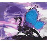 Artnapi Kit de peinture par numéros pour adultes et enfants avec cadre 40 x 50 cm (dragon célest) - Peinture à l'huile sur toile - Très amusant et relaxant, anti-stress, apprentissage à la peinture