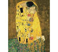 Artnapi Peinture par numéros pour adultes sans cadre, DIY peint à la main, le baiser de Gustav Klimt, kit pour débutants et adultes, avec peintures acryliques et pinceaux, 40 x 50 cm, toile