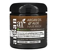 Artnaturals Masque Capillaire à l'Huile d'Argan, 8 oz (226 g) - Pour tous les types de cheveux, Nourrissant, Réparation des pointes fourchues, Protection UV