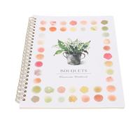 ARTOCT Cahier D'exercices D'aquarelle, Papier de Surface Brillant pour Enfants, Bloc de Pratique de Peinture à la Maison et en Classe, Carnet de Croquis Artistique 12 Couleurs (Bouquet)