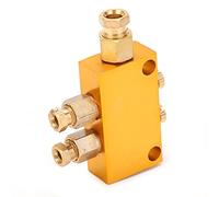 ARTOCT Distributeur D' en Laiton, Vanne de Séparation de Piston de Lubrifiant Réglable pour Centre D'usinage CNC (Un entré, deux sortis)