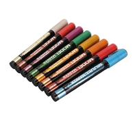 ARTOCT Ensemble de Stylos Marqueurs Métalliques, 8 Couleurs avec Pointe | Imperméable, grand teint, idéal pour le bricolage de modèles, fort effet métallique