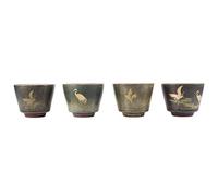 ARTOCT Ensemble de Tasses à thé en Céramique, 4 Pièces au Design Unique