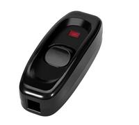 ARTOCT Interrupteur de lampe en ligne avec voyant LED (noir) | Installation facile, convient pour différentes lampes, commutation unipolaire, idéal pour l'éclairage domestique