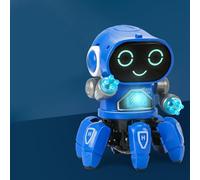 ARTOCT Jouet robot chantant avec six griffes (bleu) | Mouvement flexible, qualité sonore claire, liberté de mouvement, plaisir pour