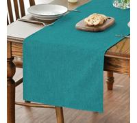 Artoid Mode Chemin de Table Lavable Turquoise pour la Cuisine, la Table à Manger, la Décoration Intérieure, Party, Vacances, Fête, 40 x 240 cm