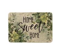 Artoid Mode Home Sweet Home Paillasson de printemps, motif feuilles d'eucalyptus, décoration de la maison, cuisine, tapis de sol, pour l'intérieur et l'extérieur, 40 x 60 cm