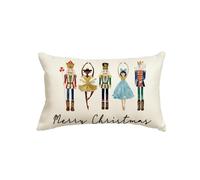 Artoid Mode Housses de Coussins Noël Aquarelle Casse-Noisette Merry Christmas Housse de Coussin d'hiver 30 x 50 cm