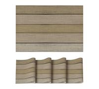 Artoid Mode Lot de 4 sets de table en PVC - Style rustique - 30 x 45 cm - Résistants aux taches et à la chaleur - Décoration de cuisine - Beige