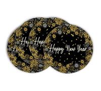 Artoid Mode Lot de 4 sets de table, motif de feu d'artifice Happy New Year 2026, 37 cm, décoration de cuisine, de fête