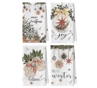 Artoid Mode Lot de 4 torchons de cuisine, en microfibre, absorbants, 42 x 65 cm, pour le nettoyage de la cuisine, le nettoyage de la cuisine