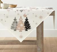 Artoid Mode Nappe de Noël - Motif pins roses - Arbres - Pour hiver, cuisine, table, décoration intérieure, vacances, décoration de fête, 120 x 120 cm