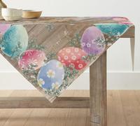 Artoid Mode Planques TROIS OEUFS DE Pâques Nappe, Linge de table Printemps Cuisine Table Décoration Intérieur Vacances Décor de fête 85 x 85 cm
