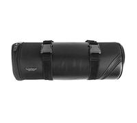 ARTONVEL - Sacoche Cylindrique de Moto The Original - Cuir de Vachette Pleine Fleur Vintage & Nylon - Imperméable & Léger - Sacoche Ajustable - Ergonomique - Durable - Garantie 3 Ans (Black)