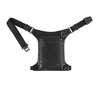 Artonvel - Sacoche de Jambe Moto The Original - Cuir de Vachette Pleine Fleur Vintage & Nylon - Imperméable & Léger - Sacoche Ajustable - Ergonomique - Durable - Garantie 3 Ans (Black)