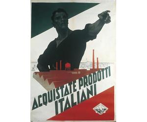 ARToPHIIU Affiche Mural Art Tableaux sur Toile Acquistate Prodotti Italiani Affiche de propagande fasciste pendant l'autarcie par Leopoldo Metlicovitz Pour la Décoration du Salon 60x90cm