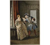 ARToPHIIU Affiche Mural Art Tableaux sur Toile Manon et son frère dans l'histoire de Manon Lescaut et du chevalier des Grieux par Maurice Leloir Pour la Décoration du Salon 60x90cm