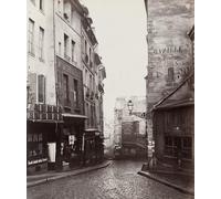 ARToPHIIU Affiche Mural Art Tableaux sur Toile Rue De La Montagne Sainte Geneviève Près de l'intersection de la rue Laplace par Charles Marville Pour la Décoration du Salon 60x90cm