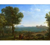 ARToPHIIU Art Imprimé Image Peinture Murale Art Impression Tableaux Bataille sur le pont de Claude Lorrain Images Abstraites Pour les Décorations pour la Maison 60x90cm