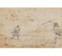 ARToPHIIU Art Imprimé Image Peinture Murale Art Impression Tableaux David et Goliath de Claude Lorrain Images Abstraites Pour les Décorations pour la Maison 60x90cm