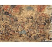 ARToPHIIU Art Imprimé Image Peinture Murale Art Impression Tableaux Dulle Griet de Pieter Bruegel l'Ancien Images Abstraites Pour les Décorations pour la Maison 60x90cm