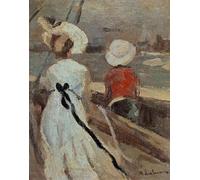 ARToPHIIU Art Imprimé Image Peinture Murale Art Impression Tableaux Femme avec enfant en voilier par Max Liebermann Images Abstraites Pour les Décorations pour la Maison 60x90cm