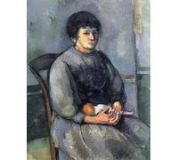 ARToPHIIU Art Imprimé Image Peinture Murale Art Impression Tableaux Jeune fille à la poupée de Paul Cézanne Images Abstraites Pour les Décorations pour la Maison 60x90cm