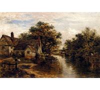 ARToPHIIU Art Imprimé Image Peinture Murale Art Impression Tableaux La de Willy Lott fait l'objet du chef Benjamin Williams du gendarme hay Wain Pour les Décorations pour la Maison 60x90cm