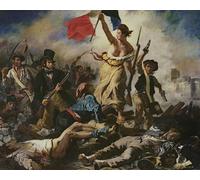 ARToPHIIU Art Imprimé Image Peinture Murale Art Impression Tableaux La Liberté guidant le peuple Juillet de Ferdinandeugène Delacroix Images Abstraites Pour les Décorations pour la Maison 60x90cm