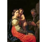 ARToPHIIU Art Imprimé Image Peinture Murale Art Impression Tableaux la Sainte Famille de Simone Cantarini Images Abstraites Pour les Décorations pour la Maison 60x90cm