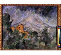 ARToPHIIU Art Imprimé Image Peinture Murale Art Impression Tableaux la Victoire de la Montagne Sainte et le Château Noir Peinture de Paul Cézanne Pour les Décorations pour la Maison 60x90cm
