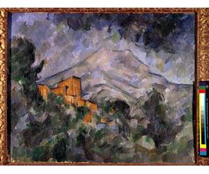 ARToPHIIU Art Imprimé Image Peinture Murale Art Impression Tableaux la Victoire de la Montagne Sainte et le Château Noir Peinture de Paul Cézanne Pour les Décorations pour la Maison 60x90cm