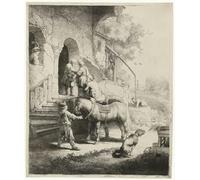 ARToPHIIU Art Imprimé Image Peinture Murale Art Impression Tableaux le Bon Samaritain de Rembrandt Van Rijn Images Abstraites Pour les Décorations pour la Maison 60x90cm