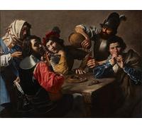 ARToPHIIU Art Imprimé Image Peinture Murale Art Impression Tableaux le Concert de Valentin De Boulogne Images Abstraites Pour les Décorations pour la Maison 60x90cm