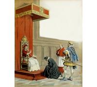 ARToPHIIU Art Imprimé Image Peinture Murale Art Impression Tableaux L'histoire de France Présentation de l'abbé du cardinal de Richelieu par Maurice Leloir Pour les Décorations pour la Maison 60x90cm