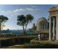 ARToPHIIU Art Imprimé Image Peinture Murale Art Impression Tableaux Paysage avec Enée à Délos par Claude Lorrain Images Abstraites Pour les Décorations pour la Maison 60x90cm