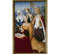 ARToPHIIU Art Imprimé Image Peinture Murale Art Impression Tableaux Portrait d'Anne de Bretagne par Jean Bourdichon Images Abstraites Pour les Décorations pour la Maison 60x90cm