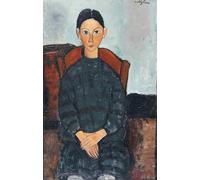 ARToPHIIU Art Imprimé Image Peinture Murale Art Impression Tableaux une jeune fille à la salopette noire d'Amedeo Modigliani Images Abstraites Pour les Décorations pour la Maison 60x90cm