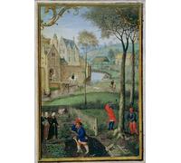 ARToPHIIU Image sur Toile Imprimer Affiche Mural sur Toile Ajouter F. March : Abattage d'arbres par Simon Bening Peinture Affiche Pour la Décoration de Bureau 60x90cm