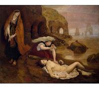 ARToPHIIU Image sur Toile Imprimer Affiche Mural sur Toile Découverte de Don Juan par Madox Brown Peinture Affiche Pour la Décoration de Bureau 60x90cm