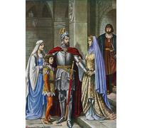 ARToPHIIU Image sur Toile Imprimer Affiche Mural sur Toile Elena et leurs enfants disent adieu à Manfred tué par Tancredi Scarpelli Peinture Affiche Pour la Décoration de Bureau 60x90cm