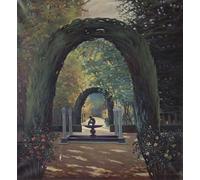 ARToPHIIU Image sur Toile Imprimer Affiche Mural sur Toile Fontaine d'El Niño De La Espina Jardins d'Aranjuez par Santiago Rusiñol Peinture Affiche Pour la Décoration de Bureau 60x90cm