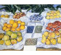 ARToPHIIU Image sur Toile Imprimer Affiche Mural sur Toile Fruits exposés sur un support par Gustave Caillebotte Peinture Affiche Pour la Décoration de Bureau 60x90cm