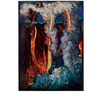 ARToPHIIU Image sur Toile Imprimer Affiche Mural sur Toile Hells Mouth From the Pilgrims Progress From This World par Byam Liston Shaw Peinture Affiche Pour la Décoration de Bureau 60x90cm